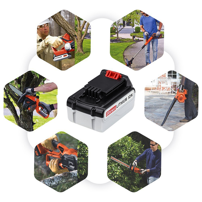 Li-ion 20V 4000mAh náhradní baterie pro Black \u0026 Decker LB20, LBX20, LBX4020, LB2X4020 Akumulátorové nářadí